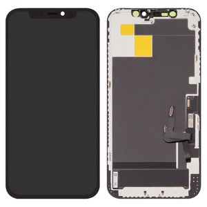 Pantalla LCD puede usarse con iPhone 12, iPhone 12 Pro, negro, con marco, HC, sin error, OLED , ZY OLED OEM hard, diagnosable