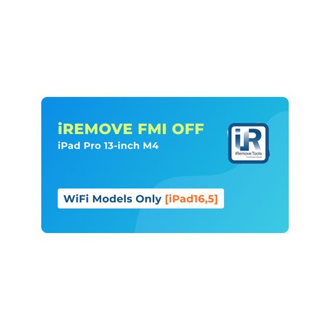iRemove FMI OFF iPad Pro 13 inch M4 solamente modelos WiFi [iPad16,5]