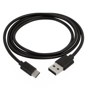 USB кабель, USB тип C, USB тип A, 100 см, чорний
