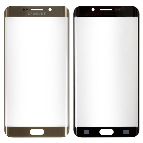 Скло корпуса для Samsung G928 Galaxy S6 EDGE Plus, золотисте