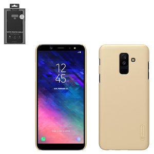 Чехол Nillkin Super Frosted Shield для Samsung A605 Dual Galaxy A6+ 2018 , золотистый, с подставкой, матовый, пластик, #6902048157866