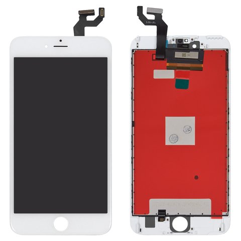 Дисплей  iPhone 6S Plus, білий, із сенсорним екраном, з рамкою, Сopy, Tianma+