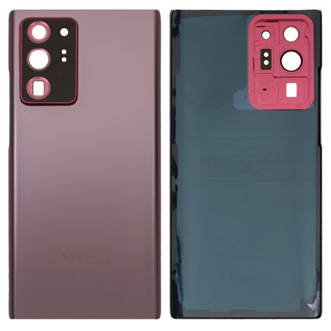 Задняя панель корпуса для Samsung N985F Galaxy Note 20 Ultra, золотистая, со стеклом камеры, mystic bronze