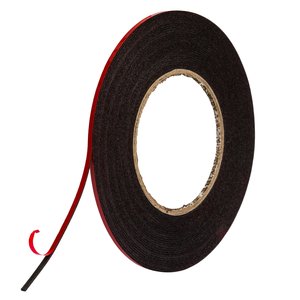 Двухсторонний скотч, черный, 1,0 мм, 3 мм, на полиуретановой основе