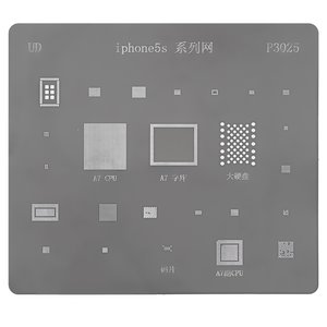 BGA-трафарет P3025 для мобильного телефона Apple iPhone 5S, 25 в 1 BGA-трафарет P3025 для мобильного телефона Apple iPhone 5S, 25 в 1