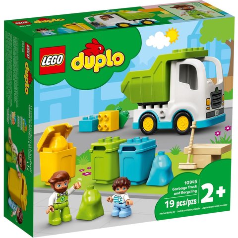 Конструктор LEGO DUPLO Мусоровоз и контейнеры для раздельного сбора мусора 10945 