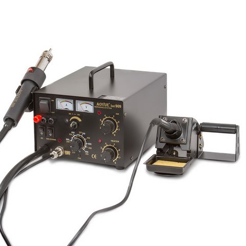 Hot Air Soldering Station AOYUE 909 with Power Supply function + Soldering Iron