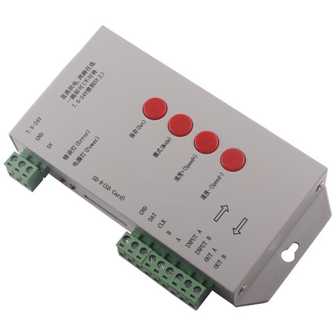 LED RGB Controller T 1000S with SD card, DMX 512, WS2811, WS2801, WS2812B, 15 A 